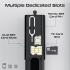 Promate Perk Compact All in 1 Charging Cable and Travel Kit, Supports a USB-C Cable, 20V/3A, Versatile Card Slots, 60W Fast Charge, Black